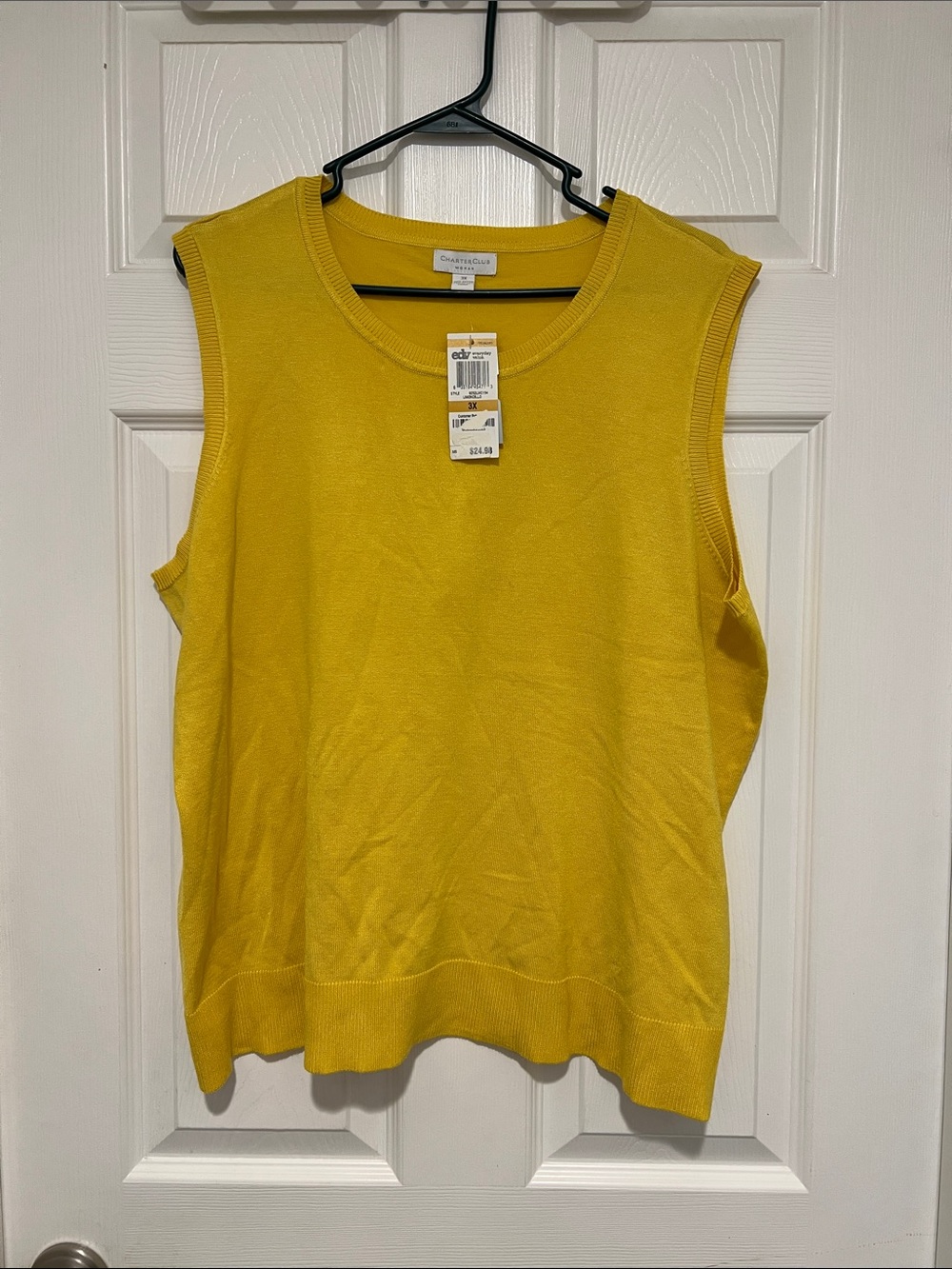 Charter Club Bright Yellow Sleeveless Knit Tank
